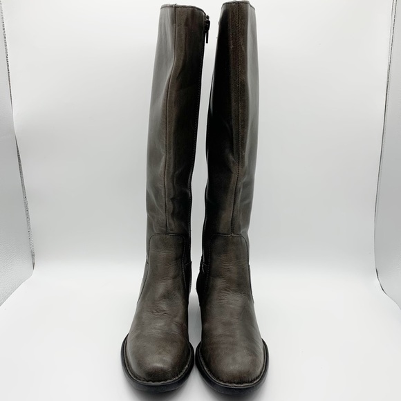 Born Leather Knee High Riding Boots in Olive Taupe Size 6.5M - Picture 2 of 14